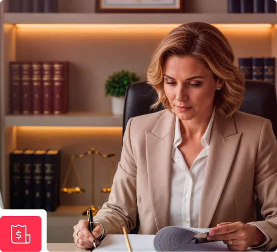 Advogada trabalhando em casa com endereço virtual contratado